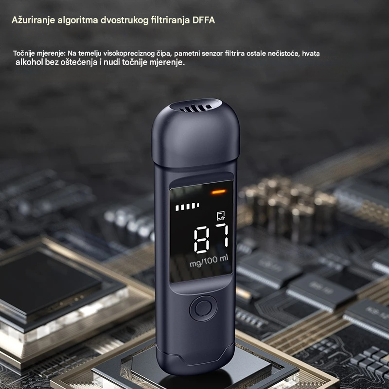 🍷 Visokoprecizni prijenosni mjerač alkohola – Izmjerite razinu prije vožnje