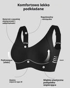 🧊【4 sztuki】🍃Damski biustonosz jednoczęściowy bez szwów i fiszbin, oddychający nie powodujący potu, waga 40–95 kg