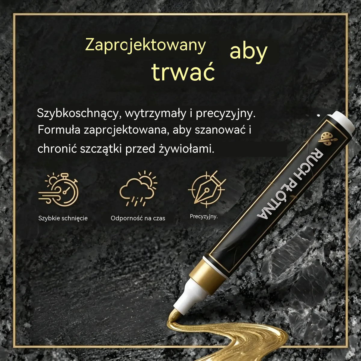 【Kup jeden, drugi otrzymasz gratis】🖍️Wodoodporny i odporny na blaknięcie pisak do naprawy oraz odnawiania napisów na płytach kamiennych.