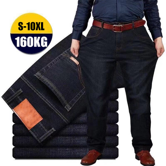 👖😎【50% popusta🔥】【S-10XL】😍 Muške rastezljive traperice veće veličine, ležerne široke ravne hlače, mogu se nositi do 160 kg ili više