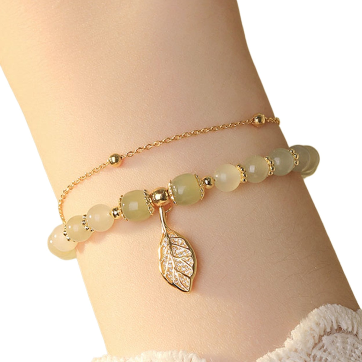 Narukvice od hotanskog žada (komplet od 2 komada) – prirodni kamen, elegantan dizajn