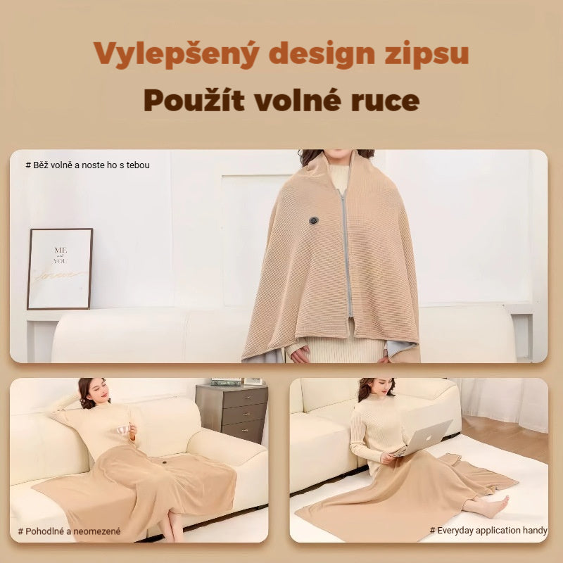 🔥Akumulatorowy podgrzewany szalik/ciepły koc do użytku na zewnątrz