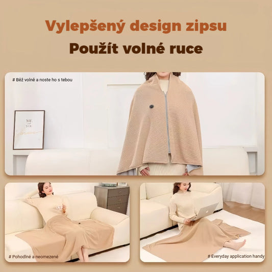 🔥Akumulatorowy podgrzewany szalik/ciepły koc do użytku na zewnątrz