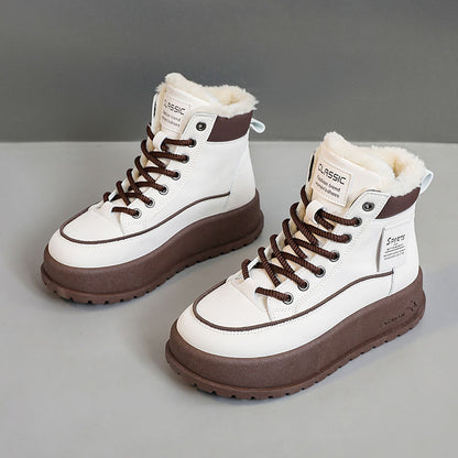 【35-40】Damskie zimowe, ciepłe, bawełniane, casualowe buty za kostkę