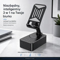 🔥 3 w 1: głośnik Bluetooth + ładowarka + stojak 360° na telefon komórkowy 📱🔊⚡