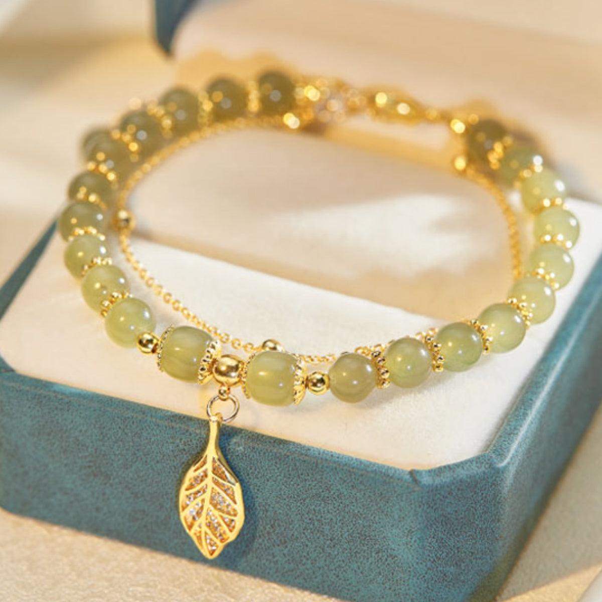 Narukvice od hotanskog žada (komplet od 2 komada) – prirodni kamen, elegantan dizajn