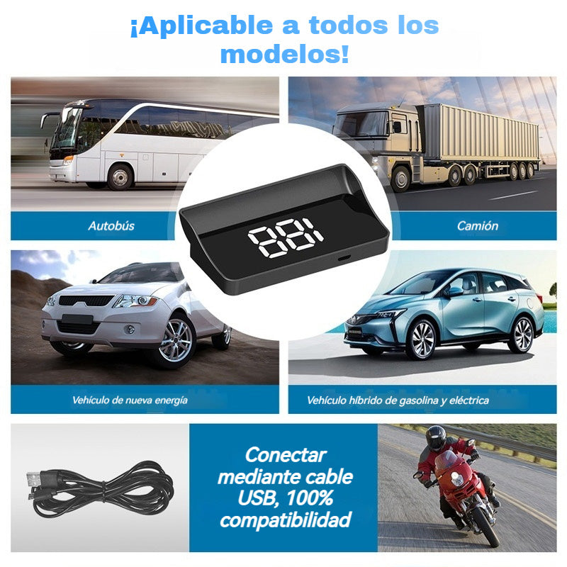 🚗Wyświetlacz HUD w samochodzie｜Projekcja GPS HD｜Prędkość w czasie rzeczywistym i bezpieczniejsza jazda