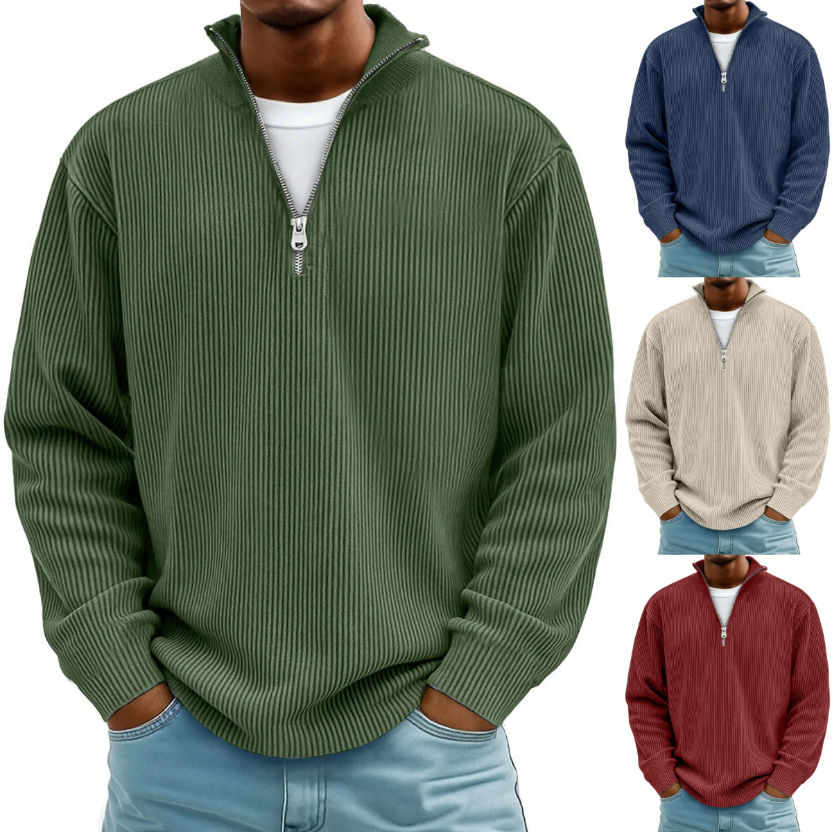 🔥【S-5XL】Jesień/Zima 2025 Nowa męska bluza ze stójką-4187596