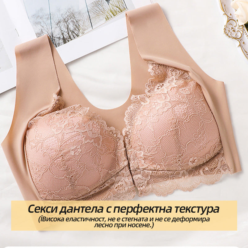 Дантелени сутиени 5 бр. с удобно закопчаване отпред