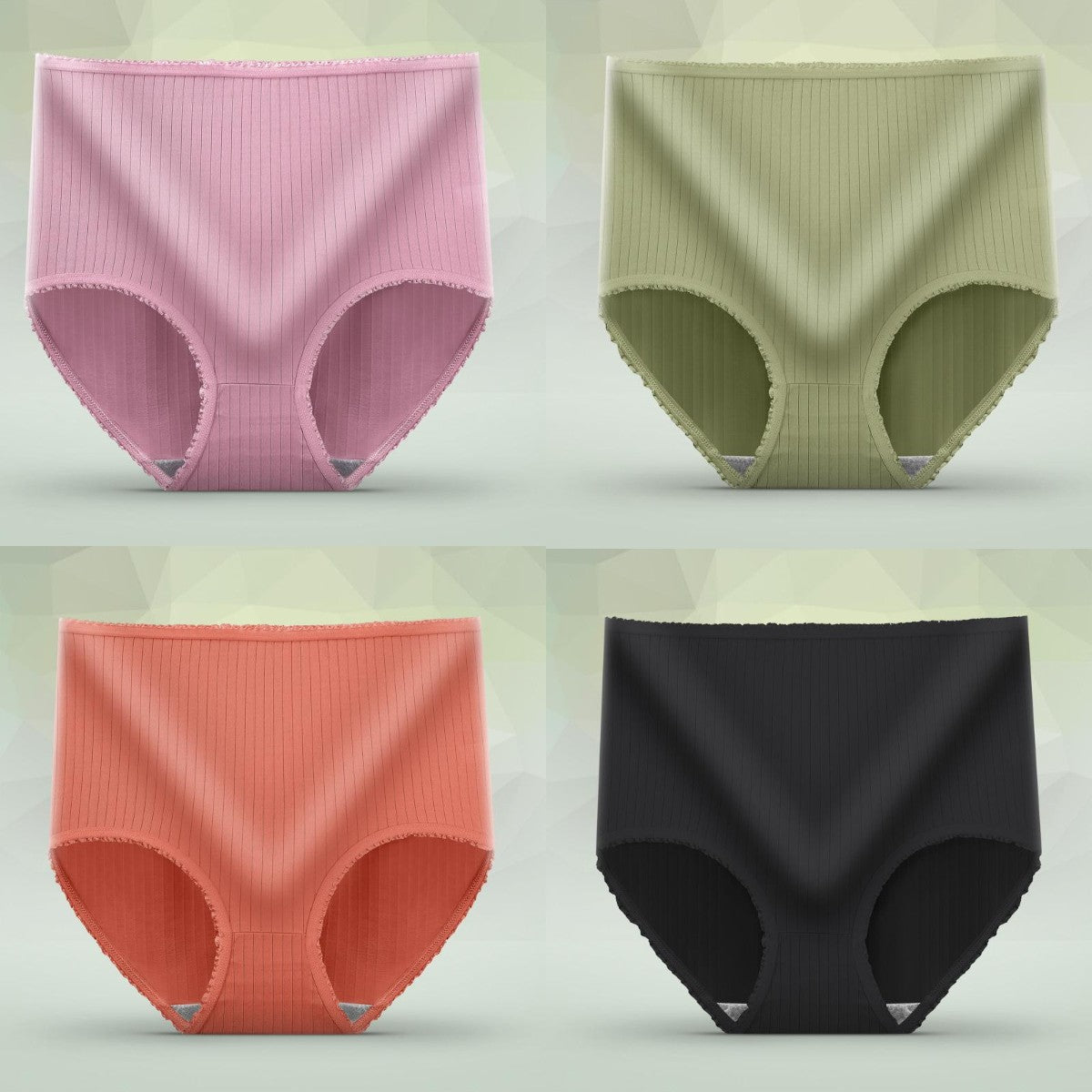 (8 броя) Дамско бельо с висока талия, подходящо за различни размери