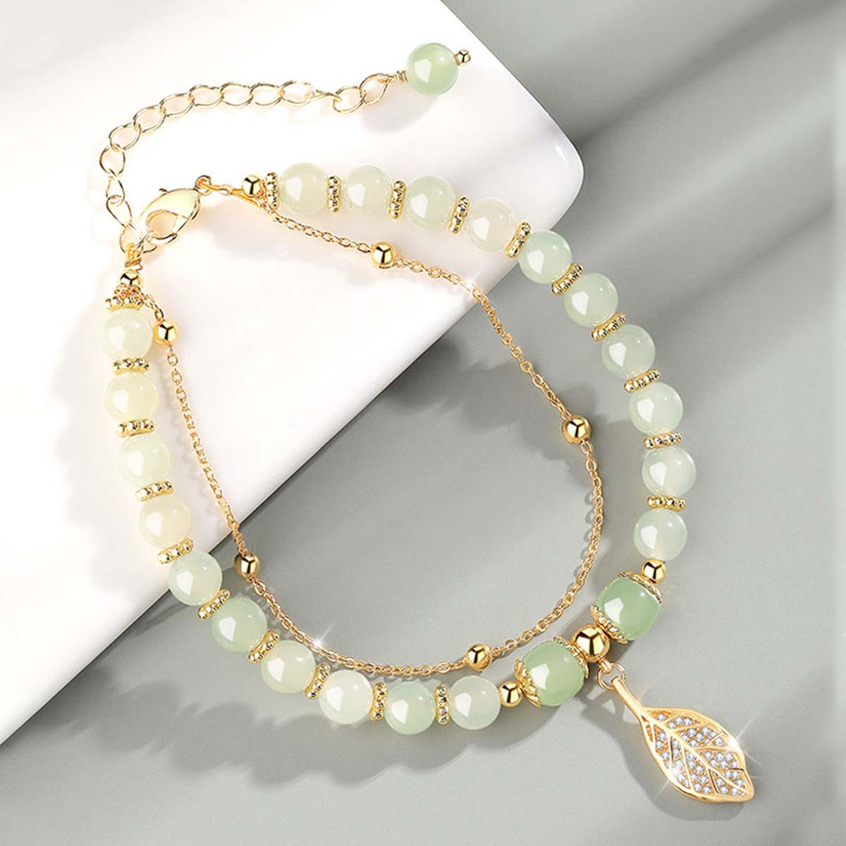 Narukvice od hotanskog žada (komplet od 2 komada) – prirodni kamen, elegantan dizajn