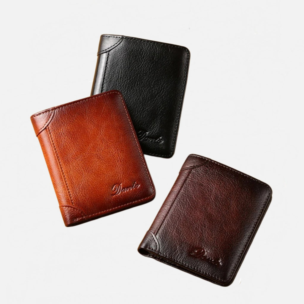 Мъжки защитен портфейл RFID защита тънък голям капацитет с много отделения за карти