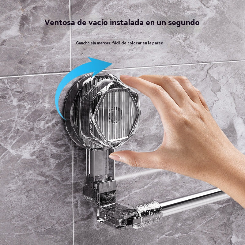 🚿✨【60-120cm】Nastaviteľná prísavková tyč na uteráky: Nie je potrebné vŕtať, nepoškodzuje sa, pohodlne sa drží.