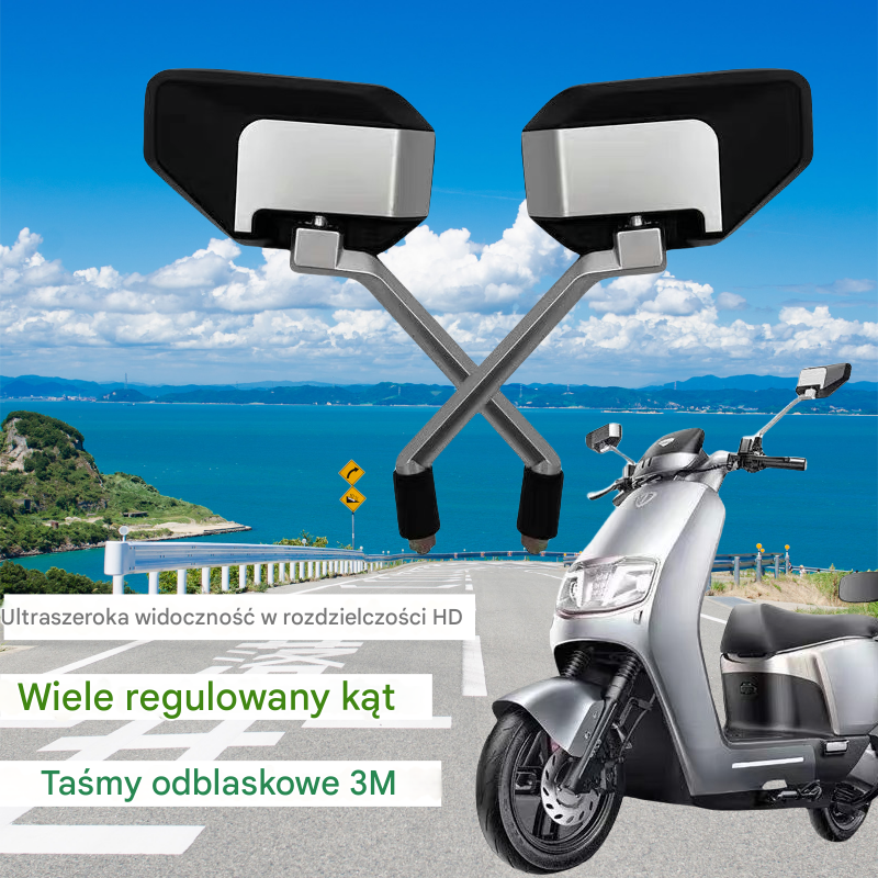 🔥【49% zniżki!!!】🏍️Regulowane lusterko wsteczne HD do motocykla