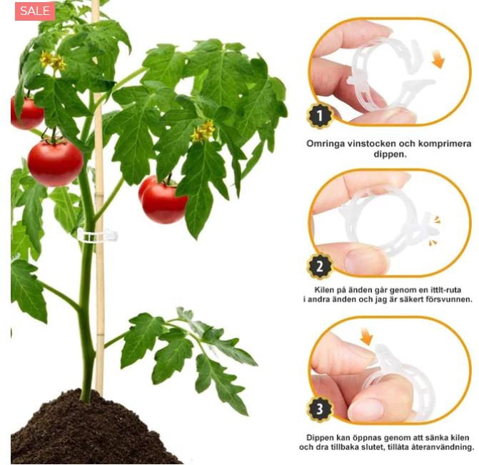 🍅🍅【200 ks】🌱Upevňovacia svorka pre rast sadeníc