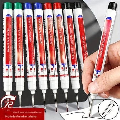 💥🔥【10 komada】🌈📍Olovka s dugim vrhom od 20 mm, olovka za obradu drveta s dubokom rupom, masna višenamjenska olovka s dugom glavom