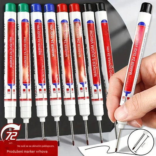 💥🔥【10 komada】🌈📍Olovka s dugim vrhom od 20 mm, olovka za obradu drveta s dubokom rupom, masna višenamjenska olovka s dugom glavom