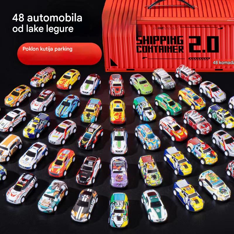 🎅Božićna rasprodaja - 50% popusta🎁 48 mini automobila na povlačenje s ugrađenom garažom