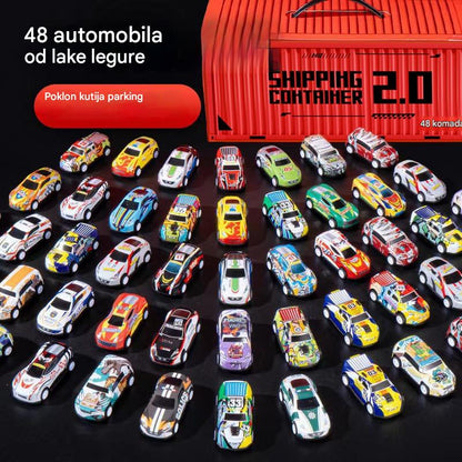 🎅Božićna rasprodaja - 50% popusta🎁 48 mini automobila na povlačenje s ugrađenom garažom