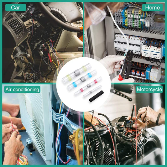 【100 komada】 popravak puknuća žice, komplet konektora termoskupljajuće žice