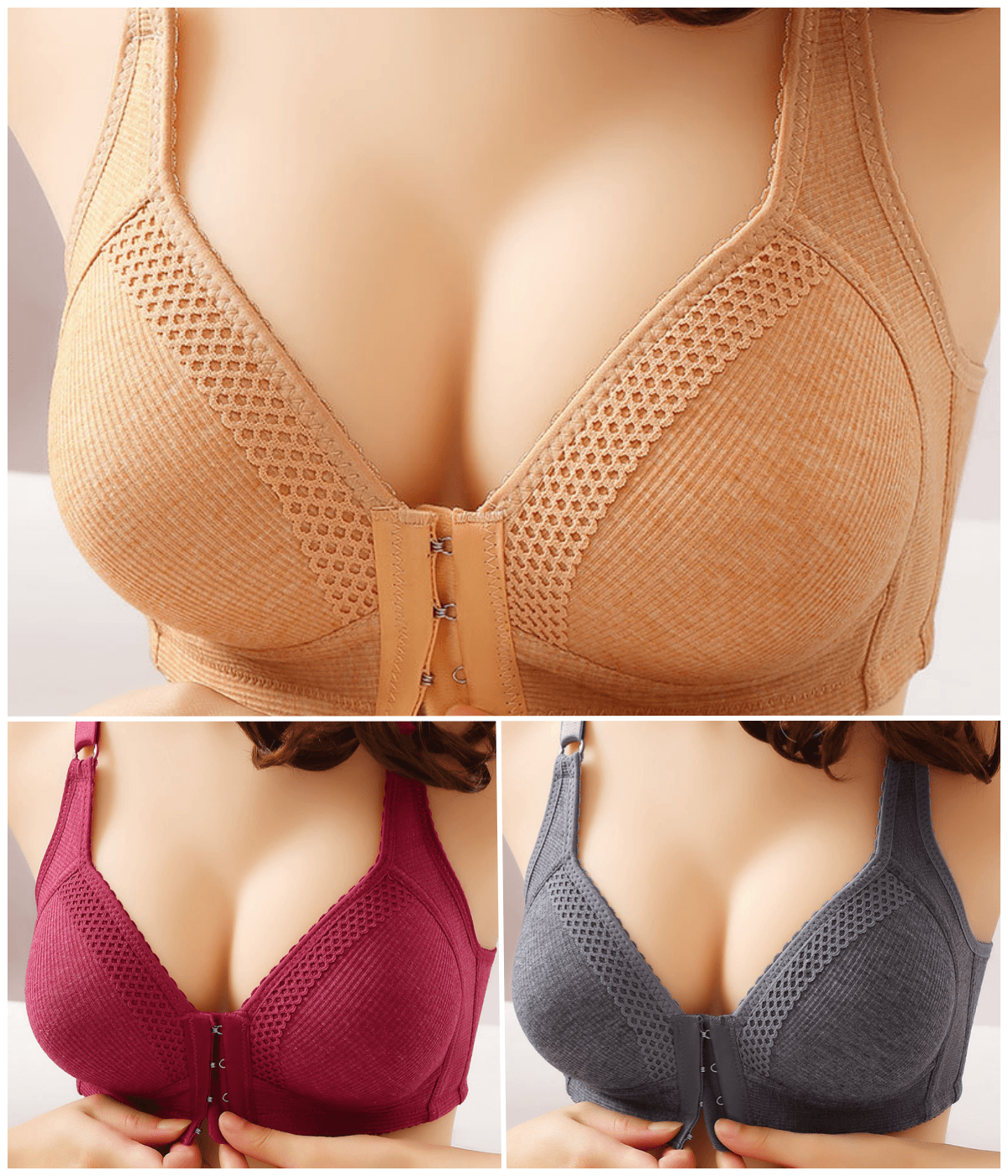 💥【3 komada】Visokokvalitetni push-up grudnjak bez šavova, moderan i seksi, sprečava opuštanje