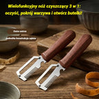 ✅ Kup 1, a dostaniesz 2 (łącznie 2 sztuki) 🧅🔪 Wielofunkcyjny nóż do obierania 3 w 1: czyści, kroi warzywa i otwiera butelki! 🔥