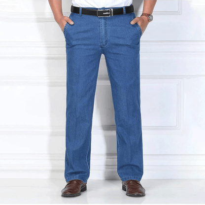 🙋‍♂️👖【Posebne ponude】Nove muške elastične prozračne traperice visokog struka