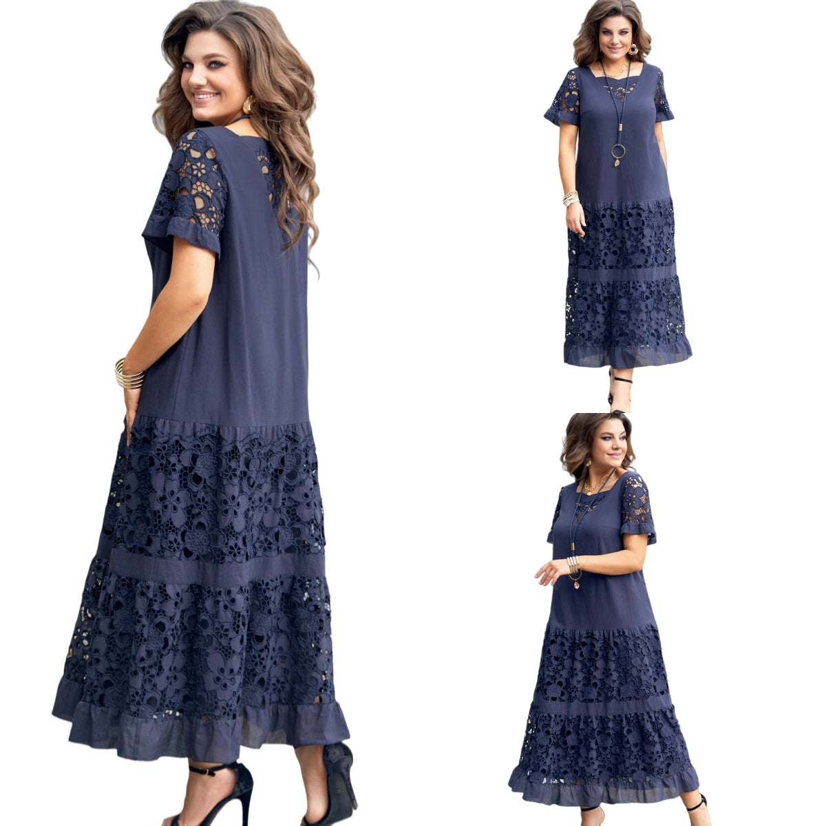 Дълга памучна лятна рокля – елегантна, универсална и дишаща.