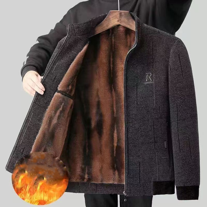 【50-100KG】Nowa męska kurtka zimowa, pogrubiona, szenilowa