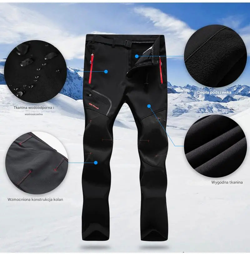 🏃‍♂️【S–5XL】2026 Nowe męskie spodnie outdoorowe na jesień i zimę – ciepłe, polarowe, wodoodporne i wiatroszczelne