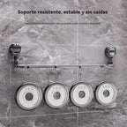 🚿✨【60-120cm】Nastaviteľná prísavková tyč na uteráky: Nie je potrebné vŕtať, nepoškodzuje sa, pohodlne sa drží.