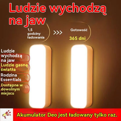 💥✨【Kup 1 sztuki i otrzymaj 1 gratis】🏡💡Inteligentna dioda LED z wykrywaniem ciała ludzkiego, łatwa w ładowaniu i praktyczna