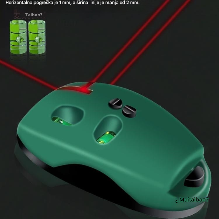 📐【Popust ograničenog trajanja】🧲 🔴 2-u-1 laserska libela pod pravim kutom – brze, precizne linije bez krede