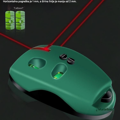 📐【Popust ograničenog trajanja】🧲 🔴 2-u-1 laserska libela pod pravim kutom – brze, precizne linije bez krede