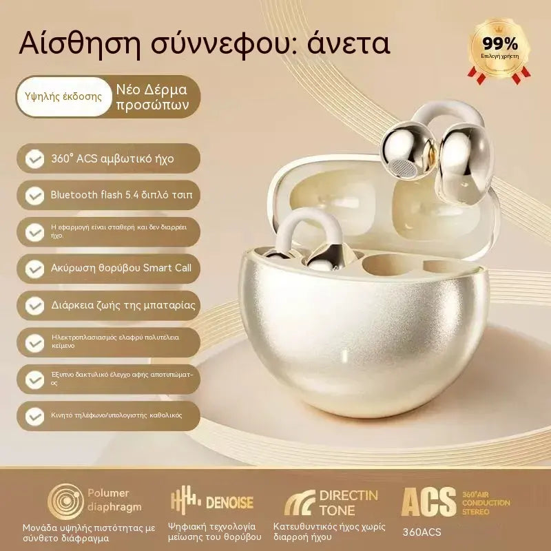 ⏳ Oferta ograniczona czasowo ⏰ Bezprzewodowe słuchawki z klipsem i technologią przewodzenia dźwięku przez kości – lekkie, bezprzewodowe, z redukcją hałasu