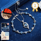 ✨✨【Kup 1, otrzymaj 1 gratis】💎💎Zestaw bransoletki i naszyjnika ze srebra 925 – Heart of the Ocean ✅️Płatność przy odbiorze ✅️2 artykuły ze zniżką 70%