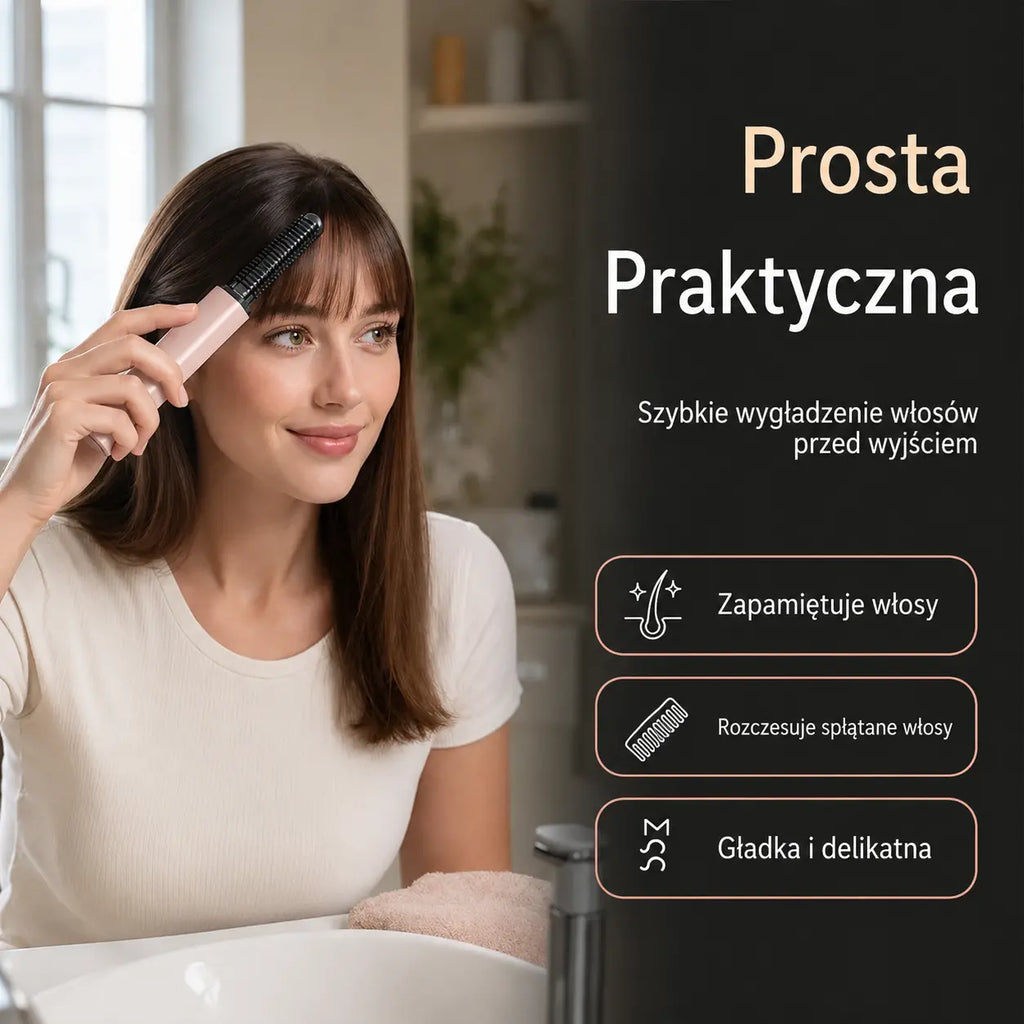 ✨ Przenośne bezprzewodowe mini urządzenie do stylizacji włosów z grzebieniem – większa objętość i naturalnie pełniejszy wygląd