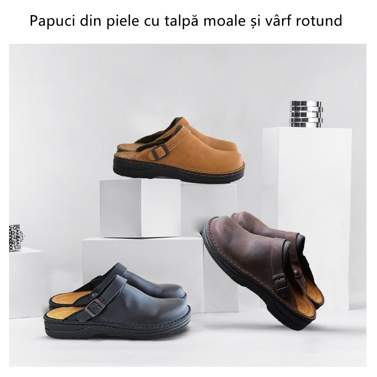 🔥Kožne papuče s mekim potplatom.Vrlo udobne za nošenje【39-48】