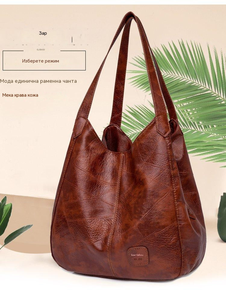 💖👜Нова дамска чанта за рамо от мека кожа с голям капацитет ✅️Плащане при доставка