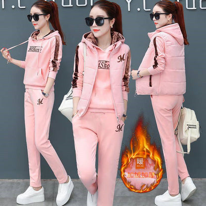 ✨✨ 【Oferta ograniczona czasowo】Damski komplet sportowo-wygodny z aksamitu - duże rozmiary