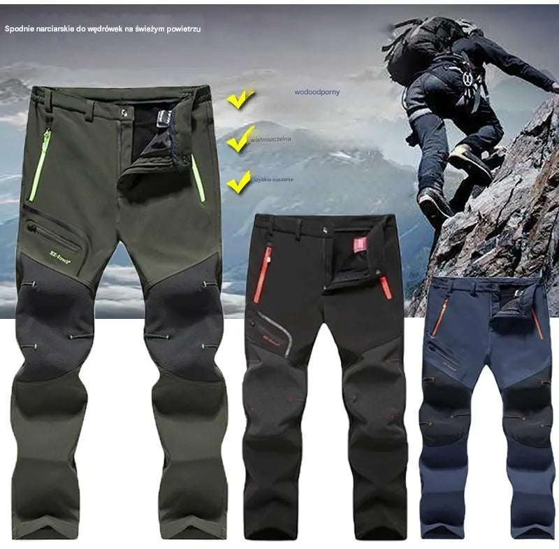🏃‍♂️【S–5XL】2026 Nowe męskie spodnie outdoorowe na jesień i zimę – ciepłe, polarowe, wodoodporne i wiatroszczelne
