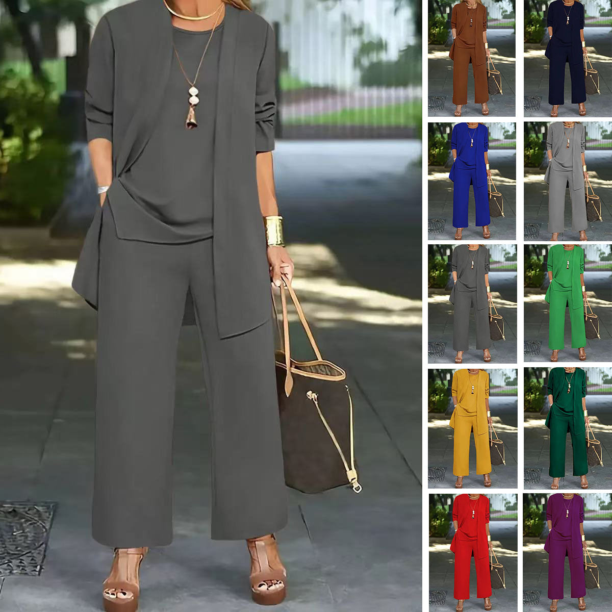 🔥Plaćanje pouzećem🔥【Top + Jakna + Hlače】Nova ženska ležerna i elegantna trodijelna kombinacija