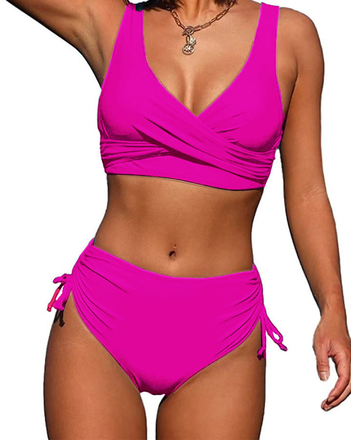 🏖️👙【S-3XL】Нов дамски семпъл, едноцветен, бързосъхнещ, удобен, дишащ бикини бански за лято 2026