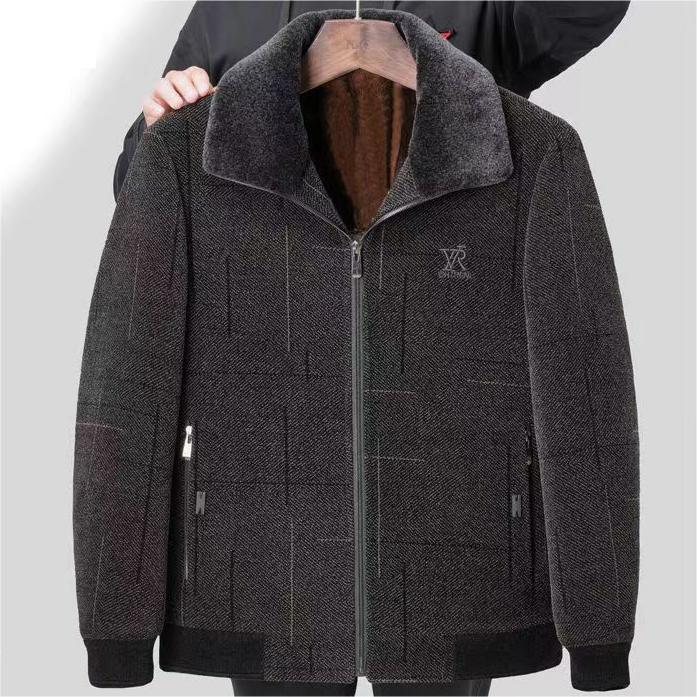 【50-100KG】Nowa męska kurtka zimowa, pogrubiona, szenilowa