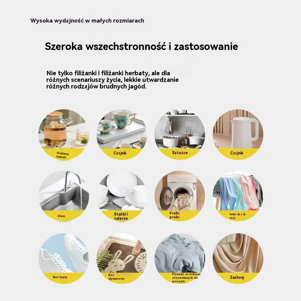 🎁【60 sztuk】Wielofunkcyjne tabletki musujące do dekontaminacji w magicznej kostce, tabletki musujące do odtłuszczania odzieży, tabletki musujące do usuwania kamienia z aktywnym tlenem