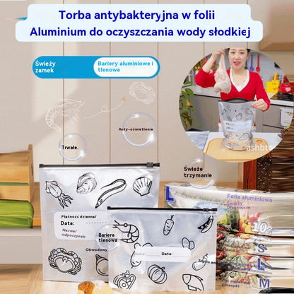 🧡【30 szt.】Wielokrotnego użytku aluminiowe torby do przechowywania z możliwością zamknięcia