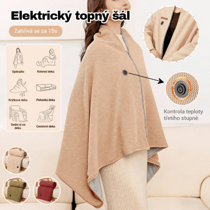 🔥Akumulatorowy podgrzewany szalik/ciepły koc do użytku na zewnątrz