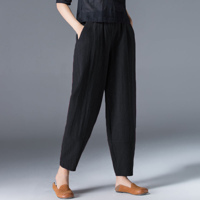 💥🔥【S-5XL】✨💕Модерни дамски ежедневни къси панталони с висока талия от чист памук