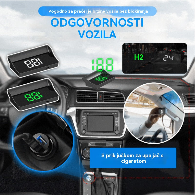 🚗Automobilski HUD zaslon｜HD GPS projekcija｜Brzina u stvarnom vremenu i sigurnija vožnja