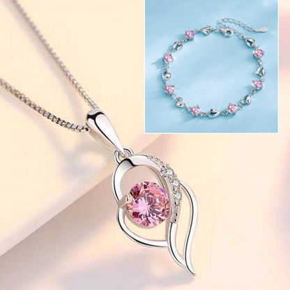 ❣️❣️Komplet bransoletki ze srebra próby 925 + naszyjnik Serce Oceanu